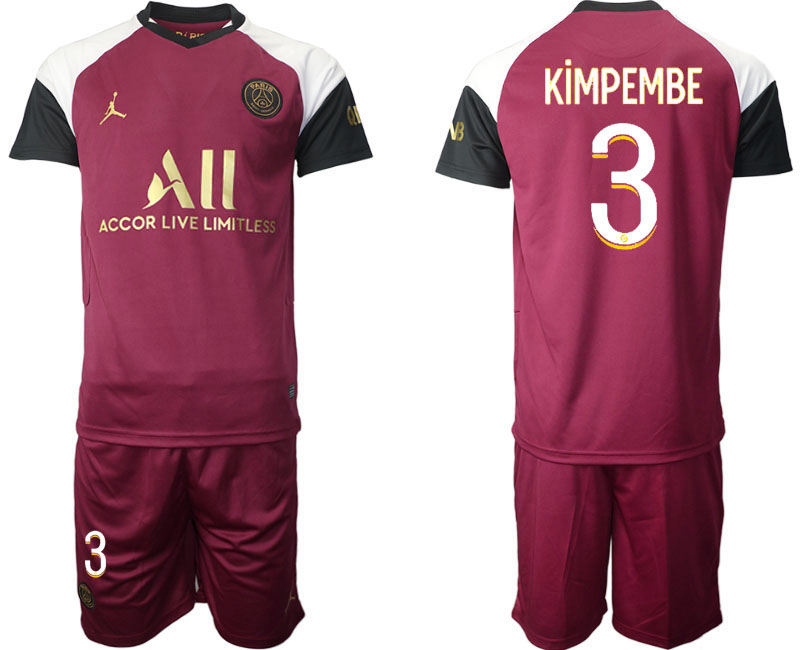 Men 2021 Paris Saint Germain away 3 soccer jerseys